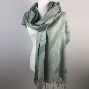Bindya New York Shawl/Pashmina Mint Green viscose blend Scarf